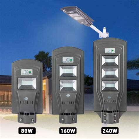 80W 160W 240W Super Bright LED Outdoor Solar Street Light Parking Lot