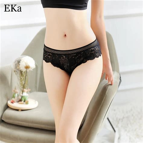 4pcs lot hot women s sexy lace briefs flowers panties see through bow knot underwear panty