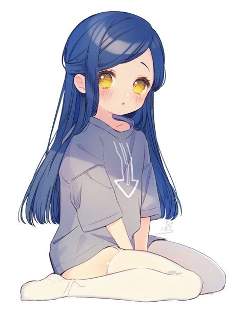 Twitter Anime Blue Hair Anime Child Kawaii Anime