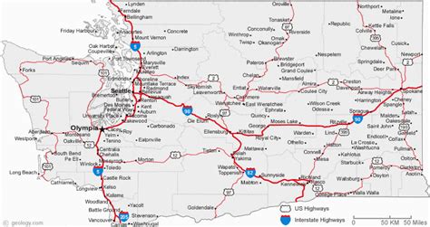 Oregon State Map Showing Cities