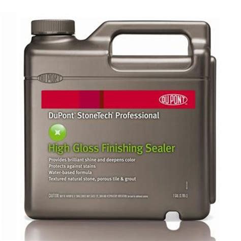 A sealer is a liquid coat applied to the porous surface of the tile or grout. Laticrete StoneTech High Gloss Finishing Sealer, 1 ...