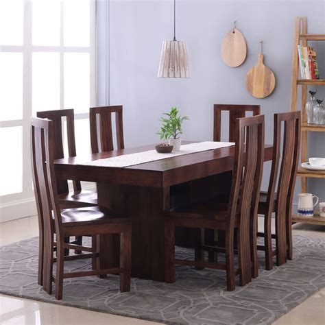 Royaloak texas american wooden 6 seater dining table set. Jordan-Capra 6 Seater Dining Table Set - TheArmchair