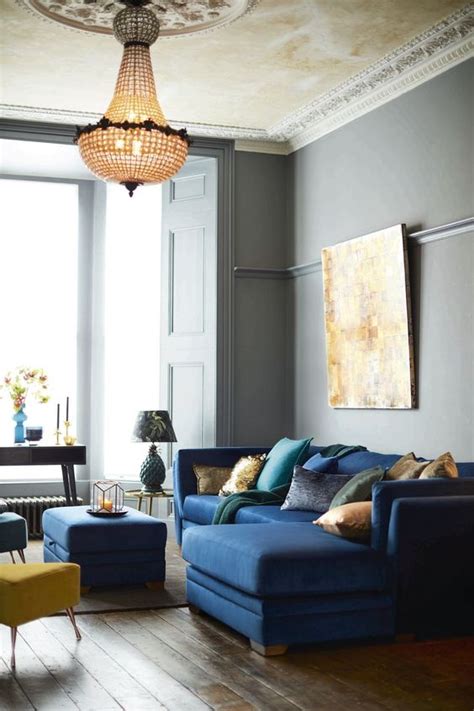 Living Rooms With Dark Blue Sofas Bryont Blog
