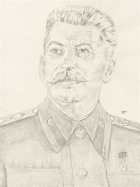 Stalin Drawing By Dennis Larson Pixels