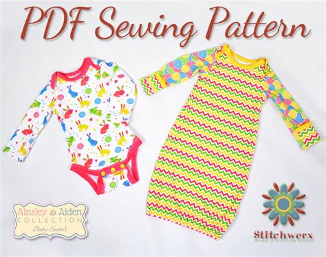 Onesie Sewing Pattern Baby Bodysuit Pattern Baby T Sewing Etsy