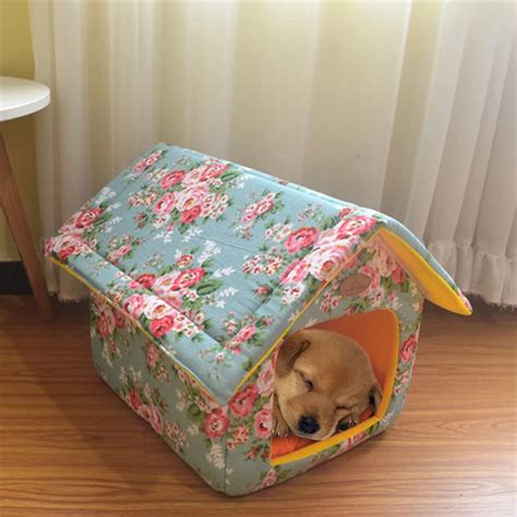 Foldable Stylish Dog House Turquoise Glorytails Dog Pet Beds Dog