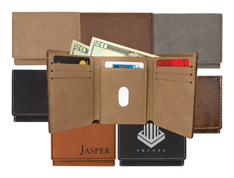 Personalized Wallets For Men Trifold Charleston Engravers