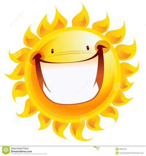 Extremely Happy Yellow Smiling Sun Cartoon Excited Character Stock