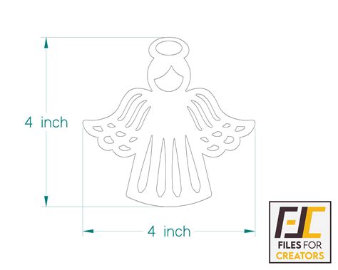 Angel Christmas Ornaments Laser Cut Svg Dxf Files Cnc Files Etsy