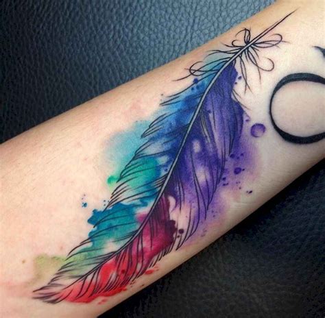 02 Most Beautiful Watercolor Tattoos Art Ideas Tribal Feather Tattoos