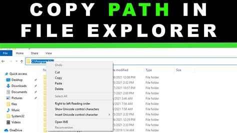 How To Copypaste Path In File Explorer Windows 10 Youtube