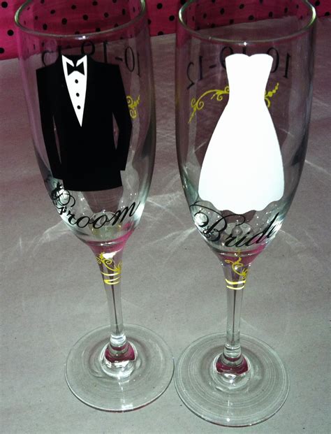 Bride And Groom Wedding Champagne Flutes Personalized Set On Luulla