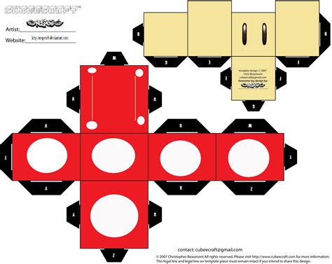 Super Mario Papercraft Bullet Bill Mario Cubeecraft Papercraft By