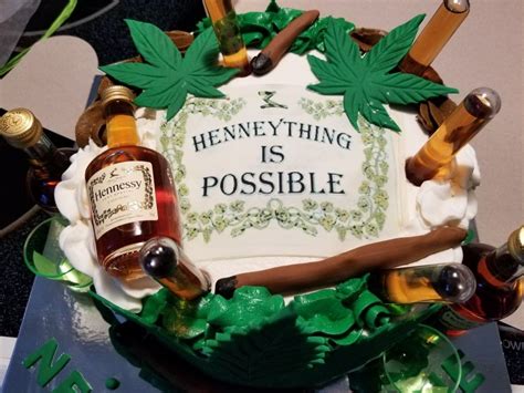 Big possibility it is considering its a personalized hennessy flavored custom cake topper by… Hennything is possible birthday cake!!!! Vanilla cake with ...