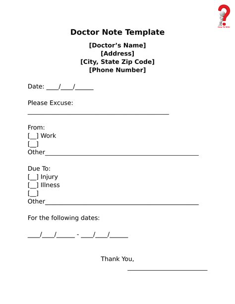 Printable Fake Doctors Note Customize And Print