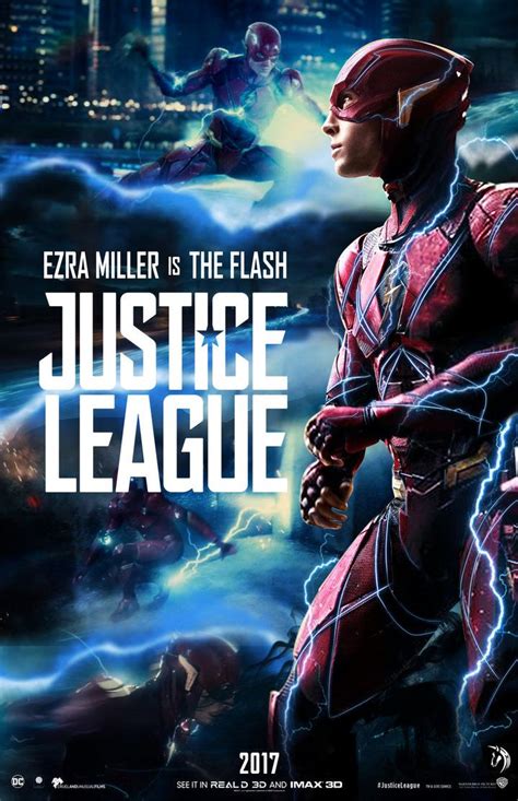 The Flash In Justice League Movie Poster