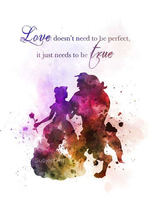 Beauty And The Beast Beauty And The Beast Quote Art Print Illustration