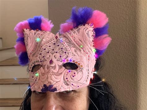 Cheshire Cat Pink Cat Mask Alice And Wonderland Etsy