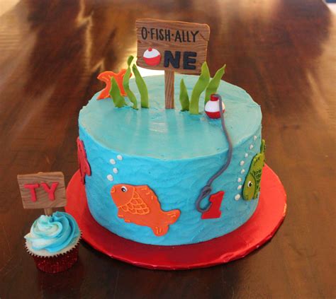 “o Fish Ally One” Cake And Smash Cupcake By Mokicake Fish Cake