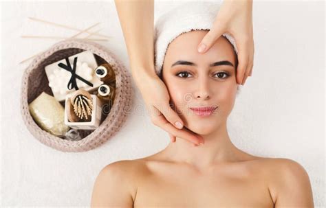 Woman Getting Professional Facial Massage At Beauty Salon Stock Image Image Of Cosmetology