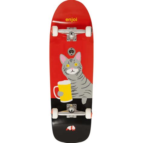 Enjoi Skateboards Drinking Buddy Red Complete Skateboard 962 X 31