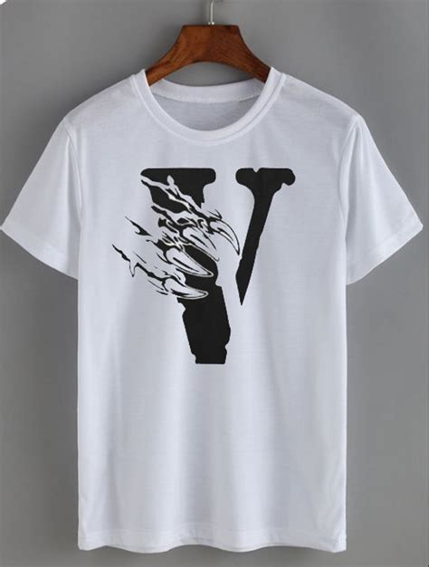 Vlone Claws T Shirt Vlone Printed 2021 Men Black White Shirt Etsy