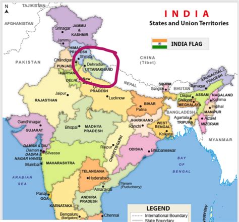 Uttarakhand In India Map Get Map Update
