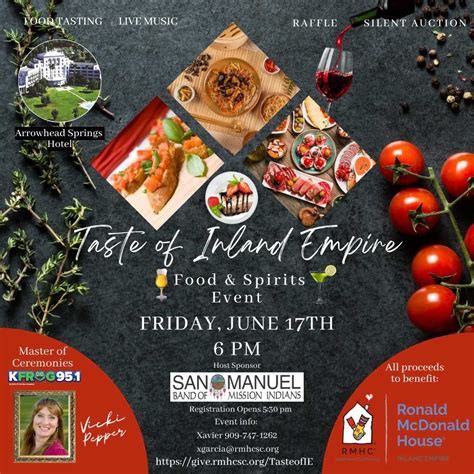 Taste Of Inland Empire Food And Spirits Event Campaign
