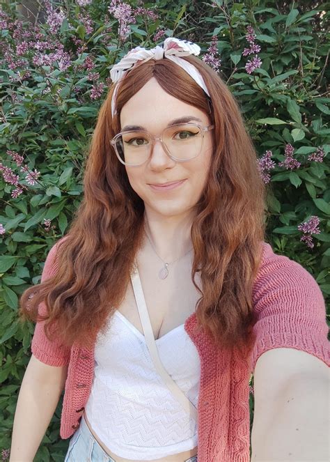 I found flowers matching my cardigan 💗 : r/crossdressing