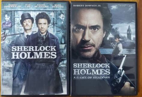 Lot Of 2 Sherlock Holmessherlock Holmes A Game Of Shadows Dvds Robert