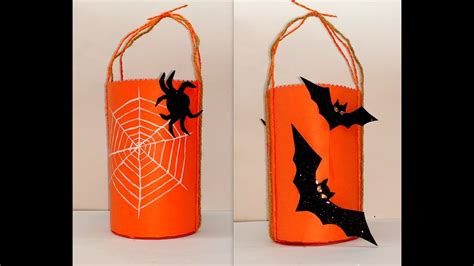 Diy How To Make Halloween Treat Paper Bags Youtube