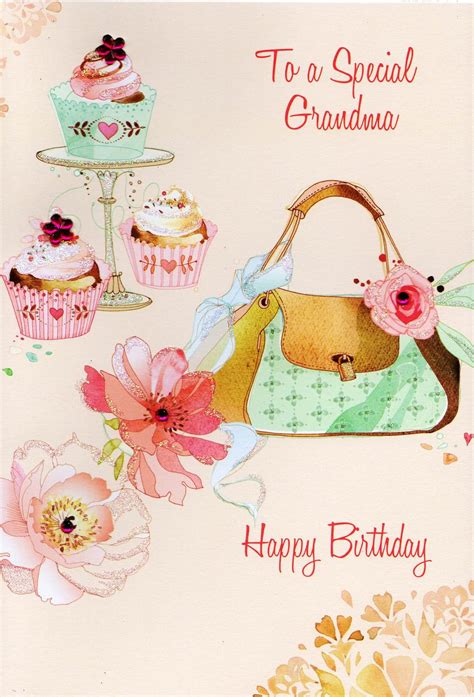 To your grandmother, a personalized birthday card sent from your heart is treasure. Grandma Happy Birthday Card Water Colours By Second Nature ...