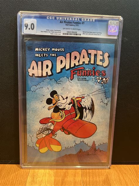Air Pirates Funnies 1 Cgc 90 Rare Mickey Mouse Banned By Disney
