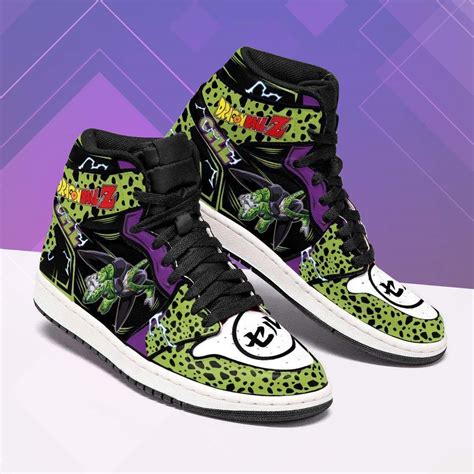 The dragon ball z crew is all about bravery, courage, and enthusiasm — something you'll see in every piece in this range of pieces. Cell Dragon Ball Z Shoes - Jordan 1 High Sneaker - RobinPlaceFabrics