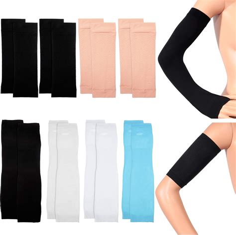 8 Pairs Arm Shapers Set Upper Arm Compression Sleeve