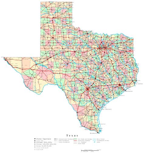 Texas State Highway Map Printable Map