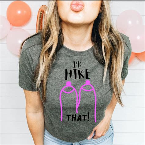 id hike that boobs tank top camping t shirt i d hike etsy