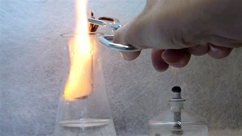 Brennender Ethanol In Sauerstoff Burning Alcohol In Oxygen Hd Youtube
