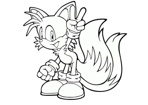 Printable Sonic And Tails Coloring Pages