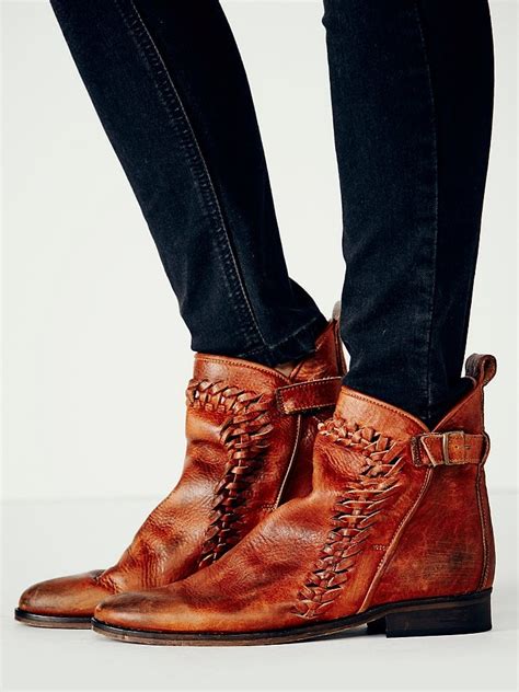 Free People Womens Left Bank Ankle Boot In Brown Lyst