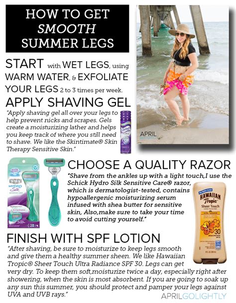 How To Get Smooth Summer Legs April Golightly