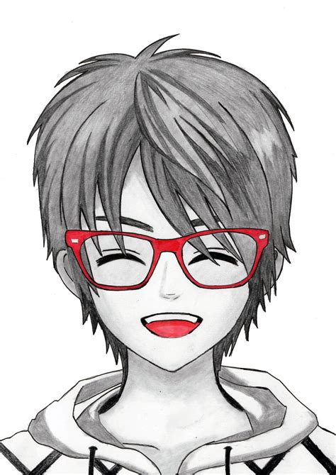 Drawing Anime Boy With Glasses By Drawingtimewithme On Deviantart