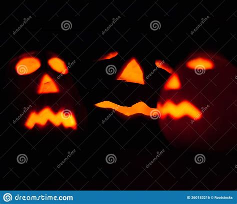 Jack O Lanterns The Symbol Of Halloween Stock Photo Image Of