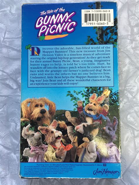 1993 The Tale Of The Bunny Picnic Vhs Tape Jim Henson The Etsy
