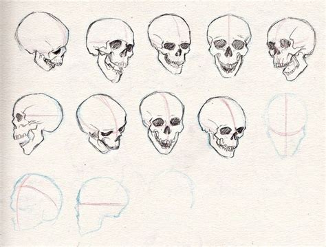 Practice Sketches Skull Angles By Kerlasia Skull Drawing Sketches