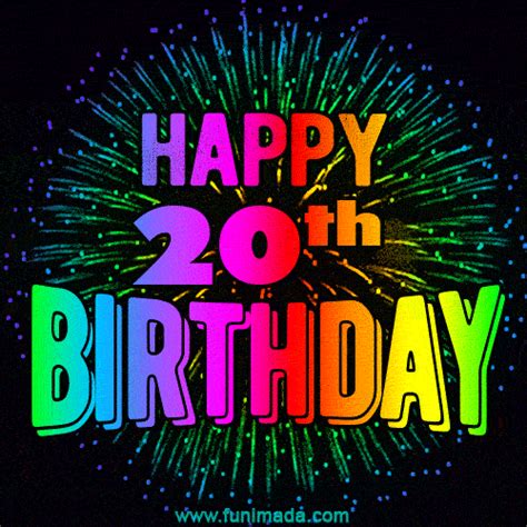 Wishing You A Happy 20th Birthday Animated  Image