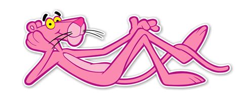 Pink Panther Laying Down Die Cut Decal