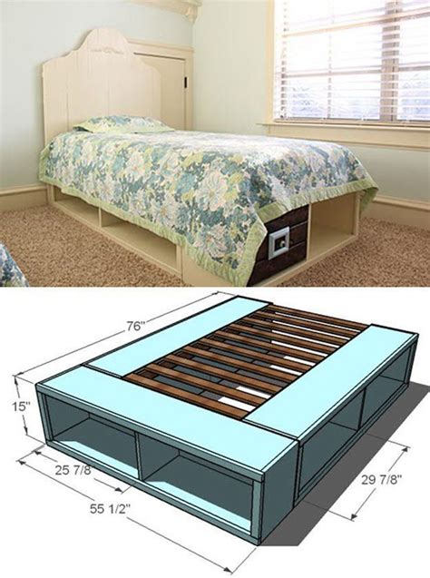 35 Diy Platform Beds For An Impressive Bedroom Twin Storage Bed