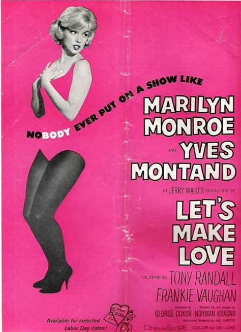 Vintage Marilyn Let S Make Love Movie Poster Lets Make Love
