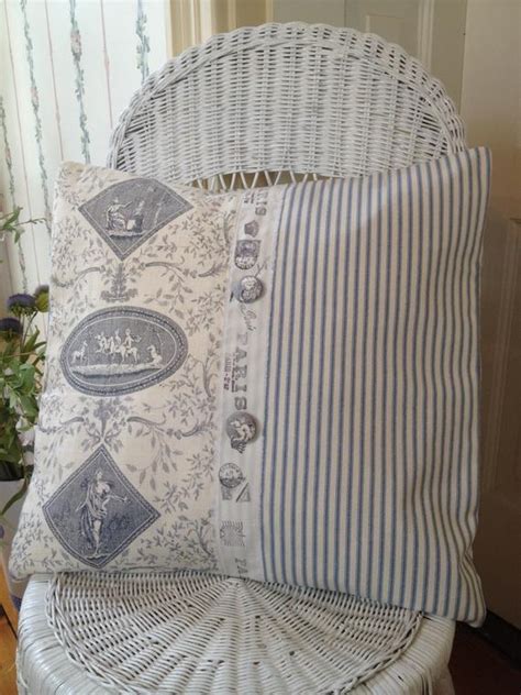 French Country Pillow Cover Shabby Chic By Parislaundrydesigns